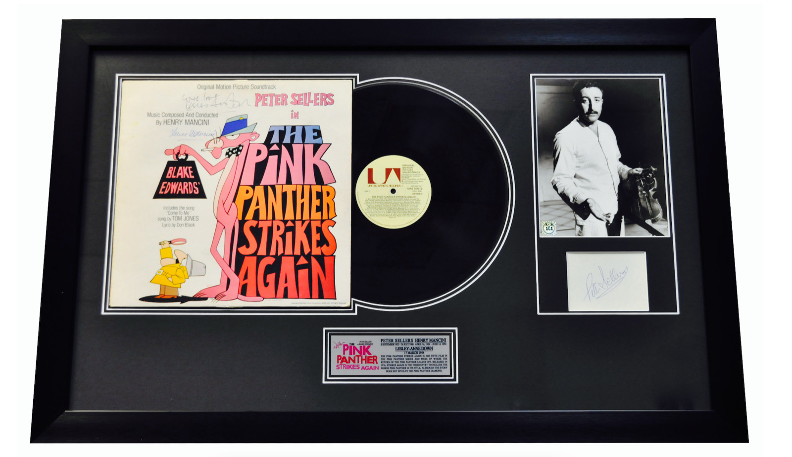 THE PINK PANTHER Signed Display by PETER SELLERS & HENRY MANCINI COA + LOA 1/1