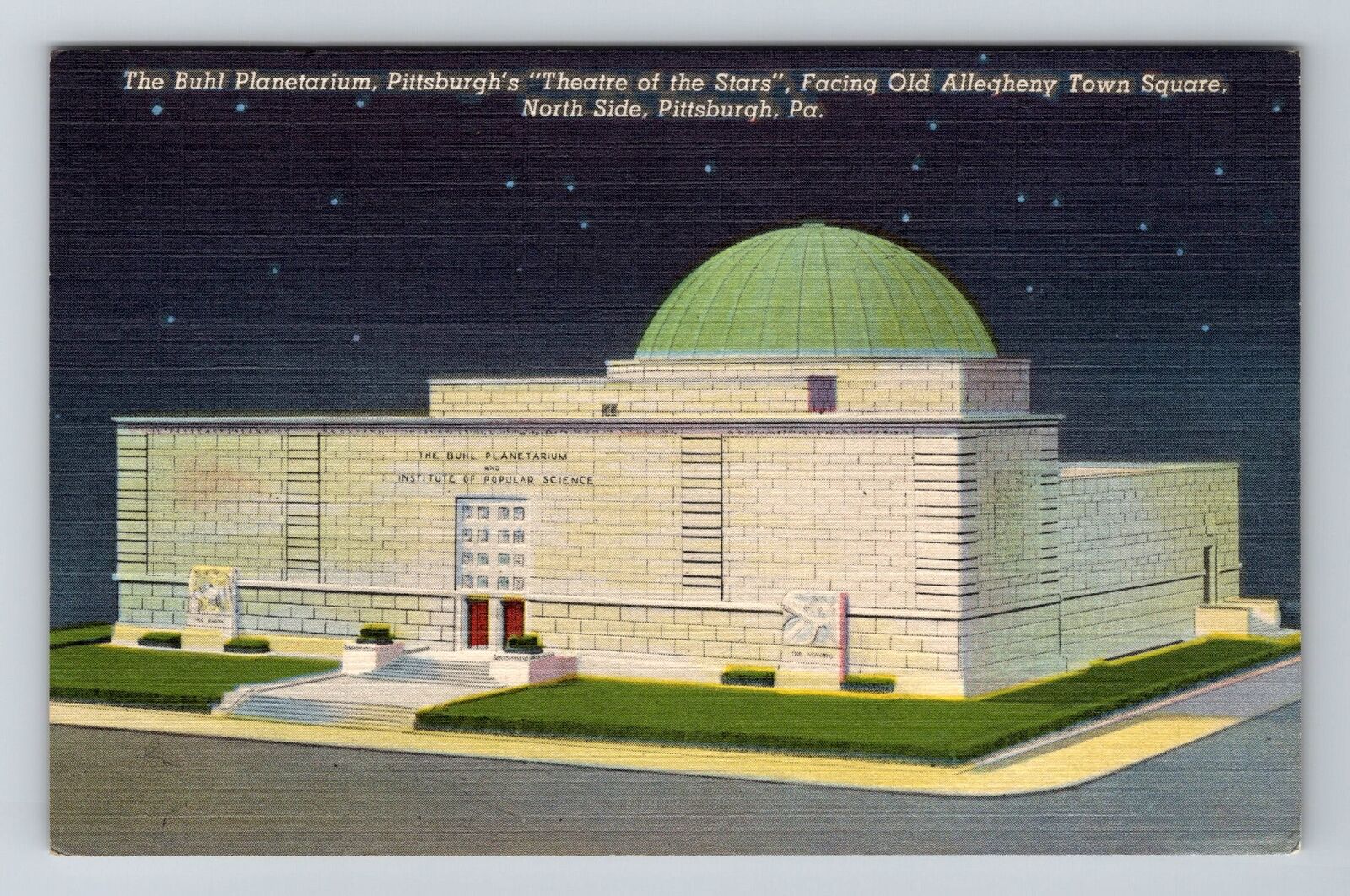 Pittsburgh PA-Pennsylvania, Buhl Planetarium, c1955 Vintage Souvenir Postcard