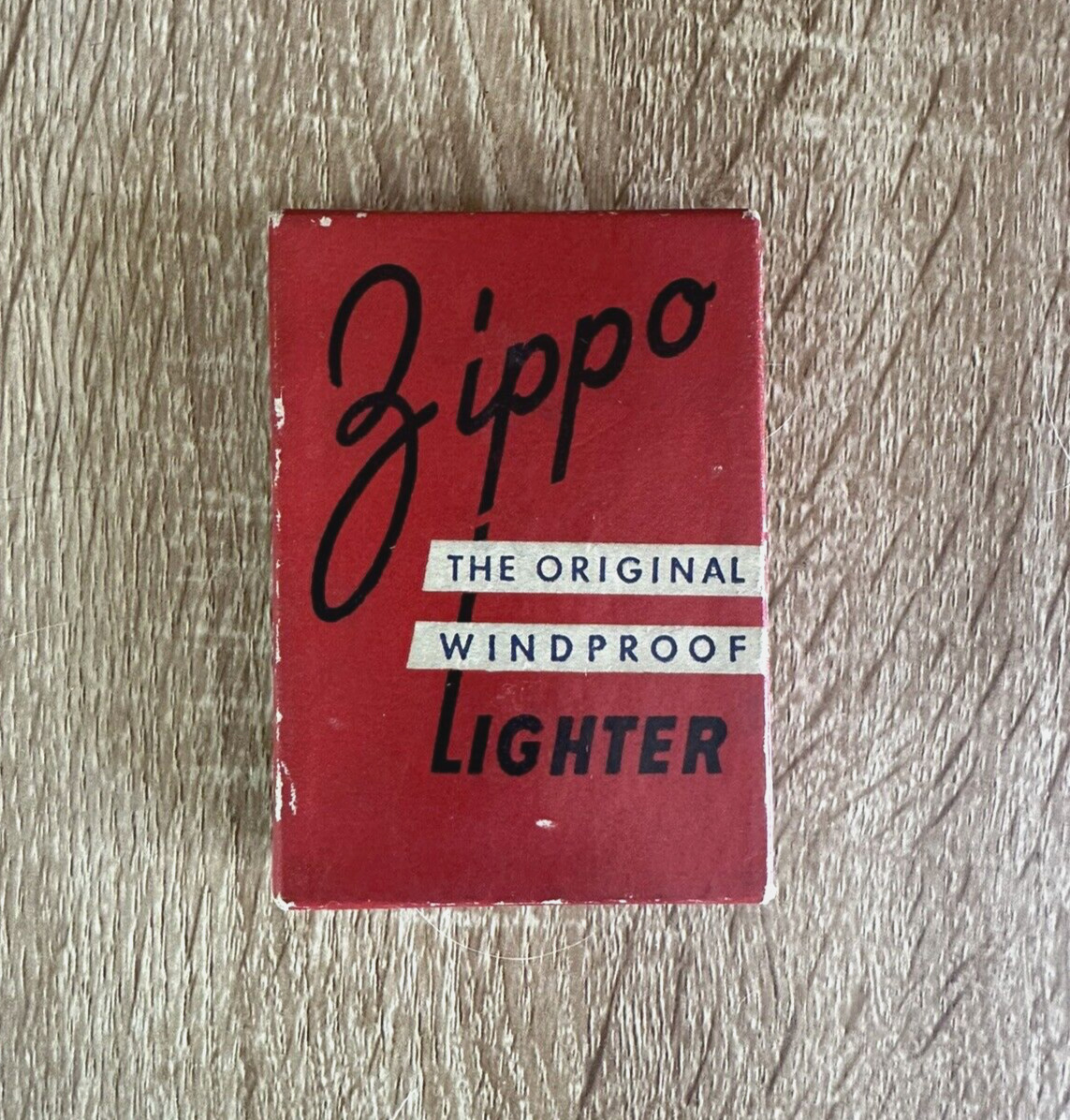 RARE Vintage Original Zippo Lighter Box Only c1947-1951 Red Box Genuine Zippo