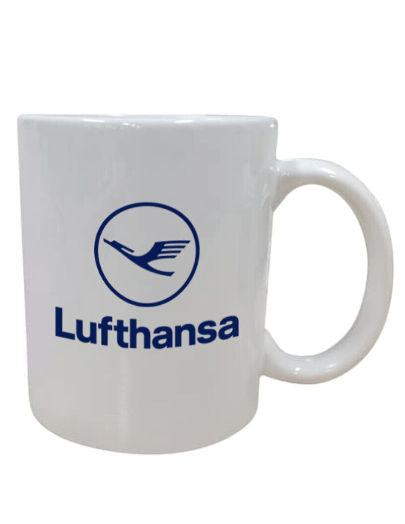 Deutsche Lufthansa Retro Blue Logo German Airline Souvenir Coffee Mug Tea Cup 