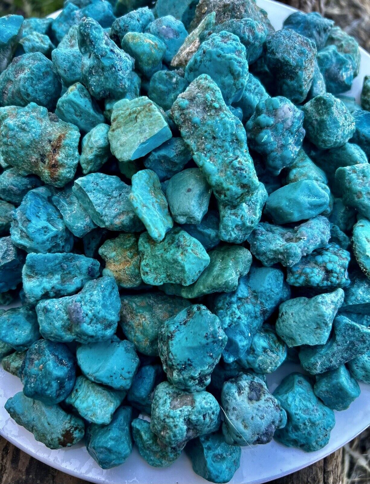 Blue Basin Turquoise Nuggets. Electric Get What You See 5+ LBS.