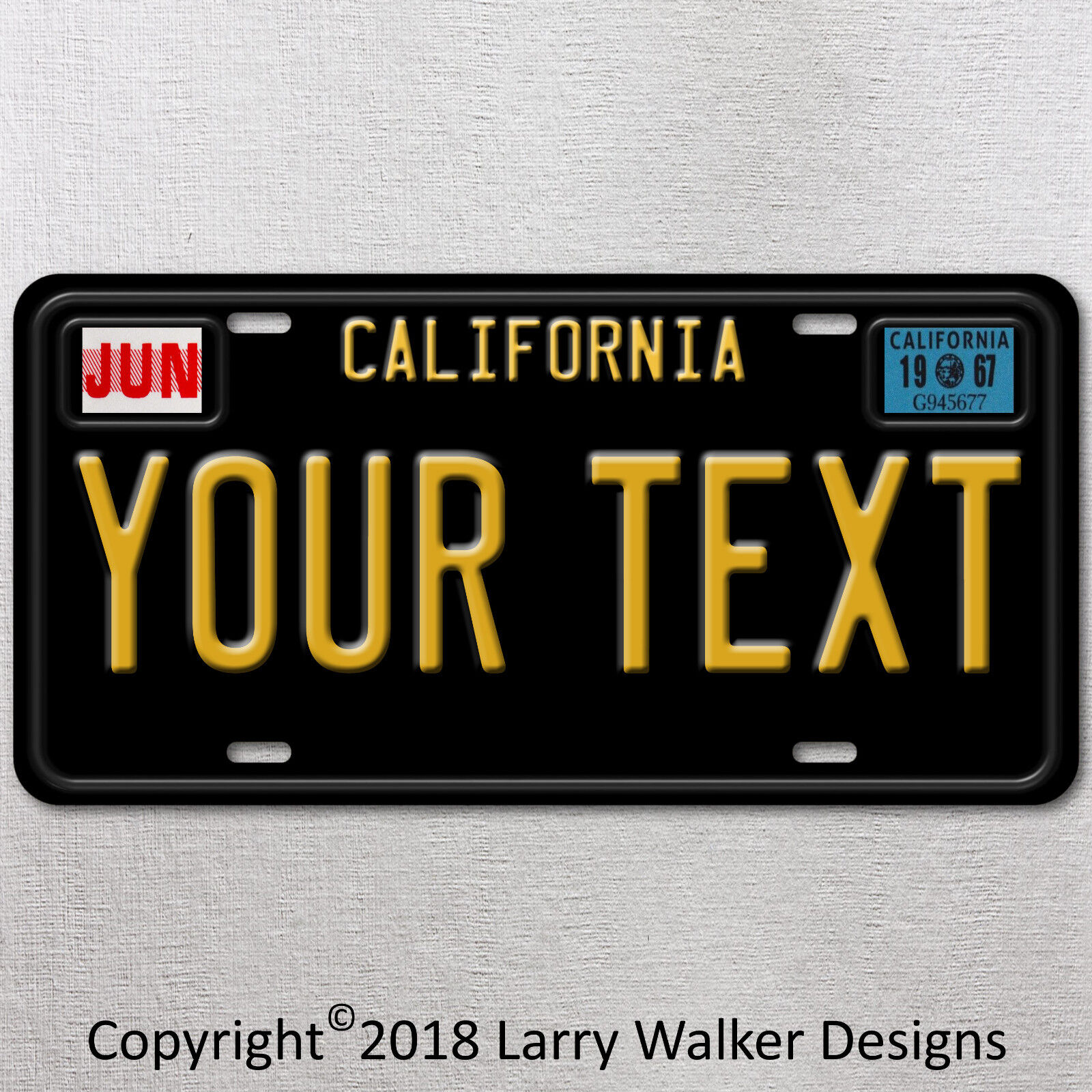 California Vintage Look Custom Your Text Personalized License Plate Tag B