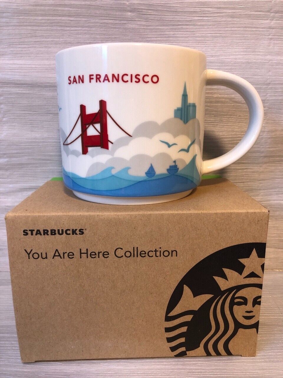 SAN FRANCISCO Starbucks coffee Cup Mug 14oz You Are Here Collection YAH In box