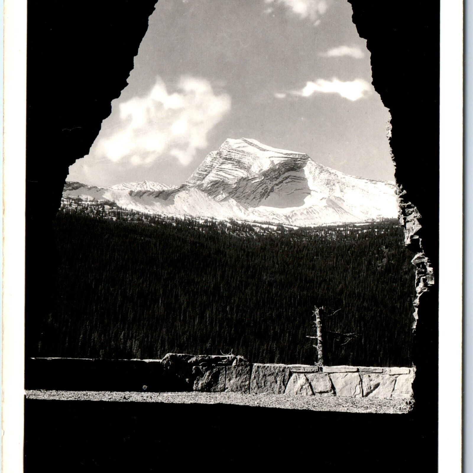 c1930s Glacier National Park, MT RPPC Heavens Peak Tunnel Mountain Range PC A173