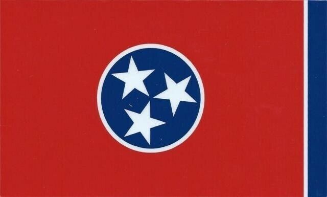 5in x 3in Tennessee State Flag Bumper magnet  Car magnetic magnets Vinyl