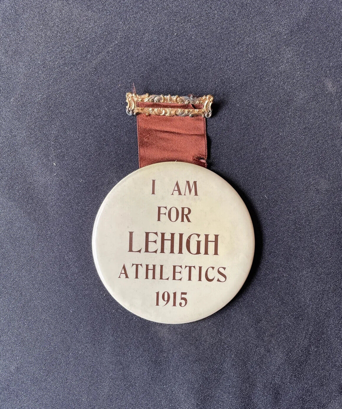 1915 Lehigh University Athletics Pin - Antique Pinback - Bethlehem Pennsylvania