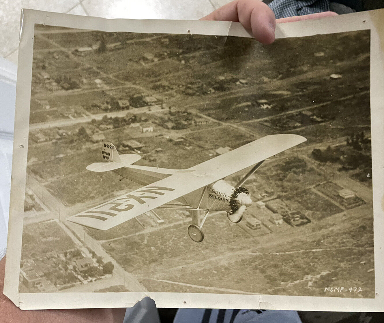 Charles Lindbergh Spirit of St. Louis Old Photograph