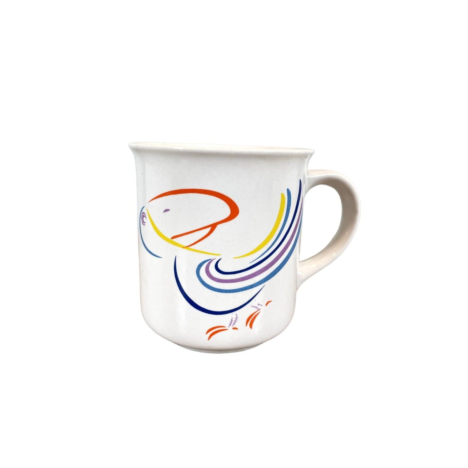 Vintage Toucan Tropical Bird Colorful Artistic Lines Drawing Coffee Tea Mug