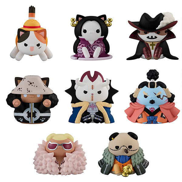 MEGA CAT PROJECT ONE PIECE NYAN Luffy and Seven Warlords of the Sea 8Pack BOX