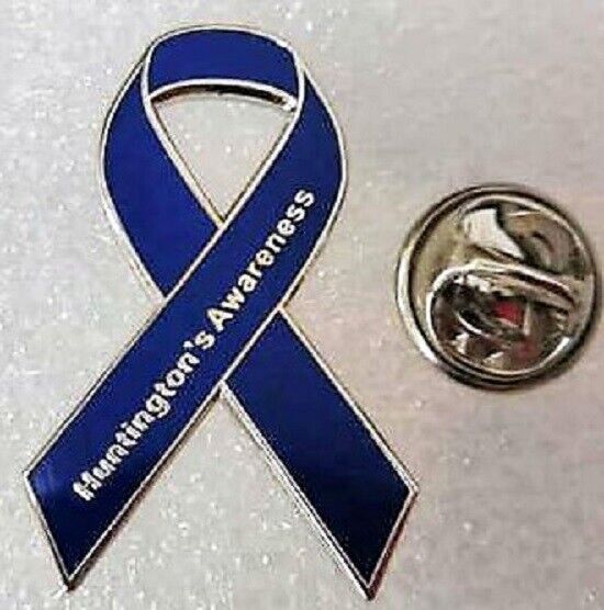 ***NEW***  Huntington's Disease Awareness ribbon enamel badge / brooch.Charity.