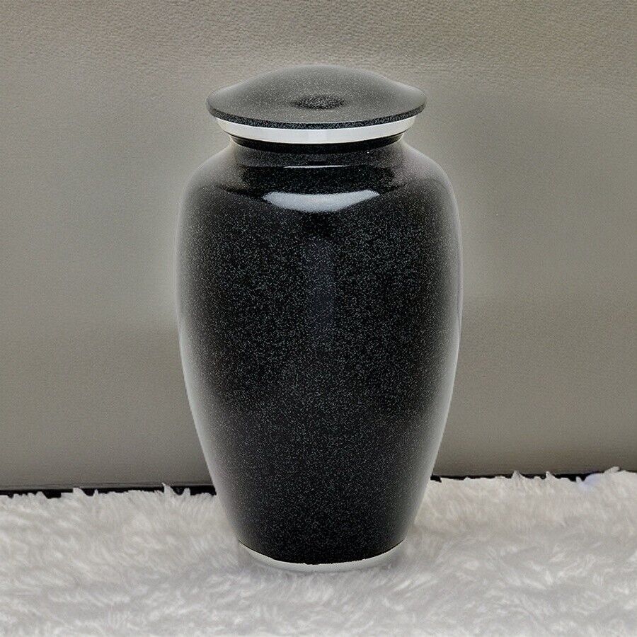 Forever Remembered Luxury Adult Cremation Urns For Human Ashes in Black Set