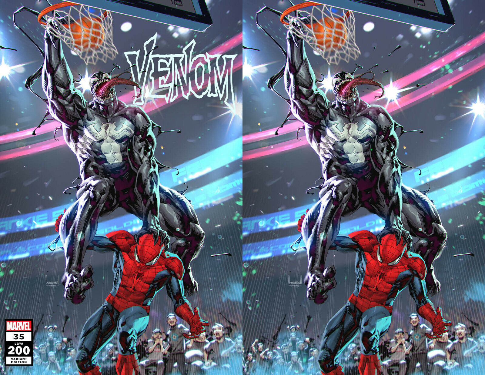 Venom 35 200 Marvel Kael Ngu Spider-Man Basketball Trade Virgin Set Variant