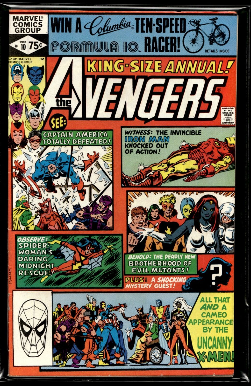 1981 Avengers Annual #10 1st Rogue Marvel Comic w/ Clear Board