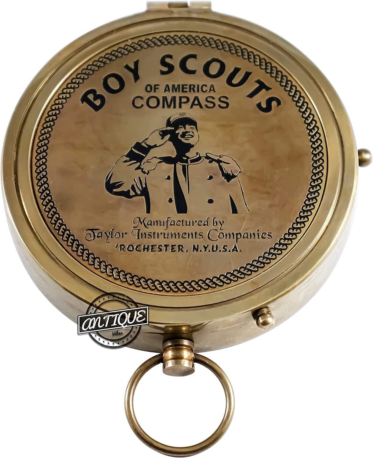 Vintage Boy Scouts of America - Navigating Compass - Oath Poem - Traveler's Gift