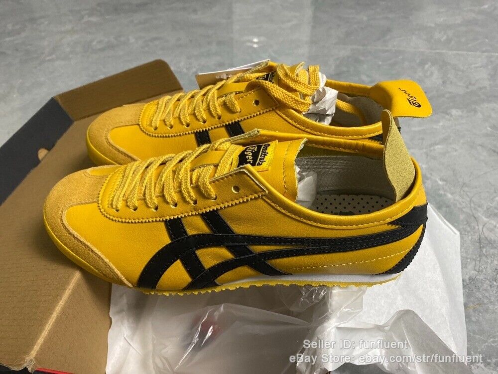 New Yellow/Black Onitsuka Tiger MEXICO 66 Classic Sneakers Unisex Running Shoes