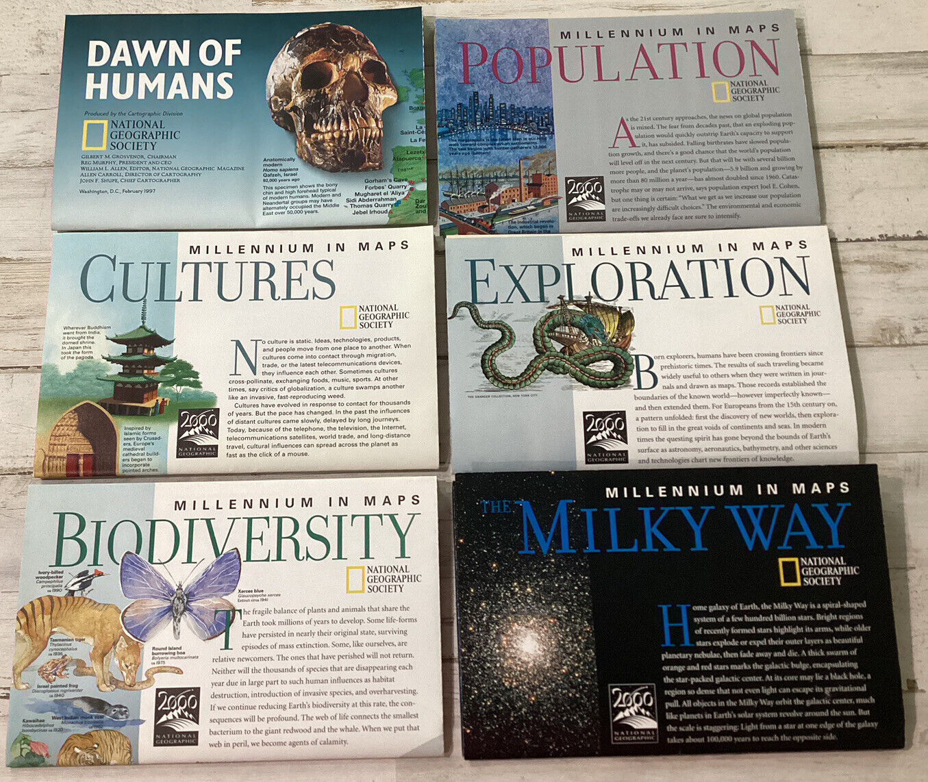 National Geographic Millennium In Maps Series, 1998-99, Milky Way, Biodiversity