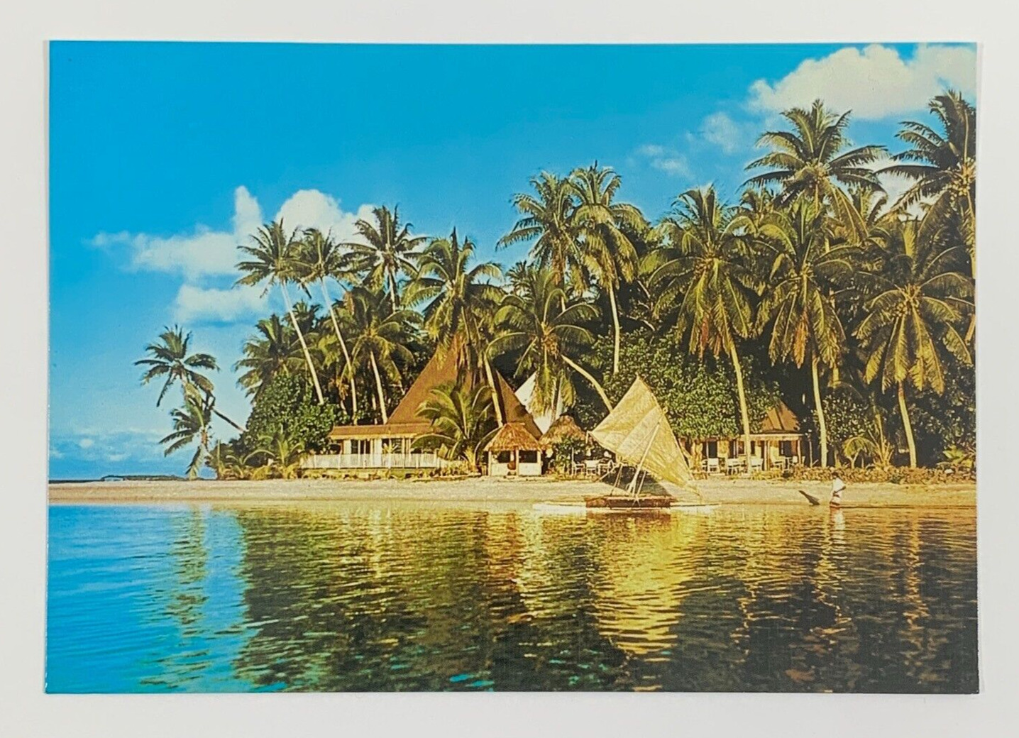 Toberua Island Resort Fiji Postcard Posted 1985