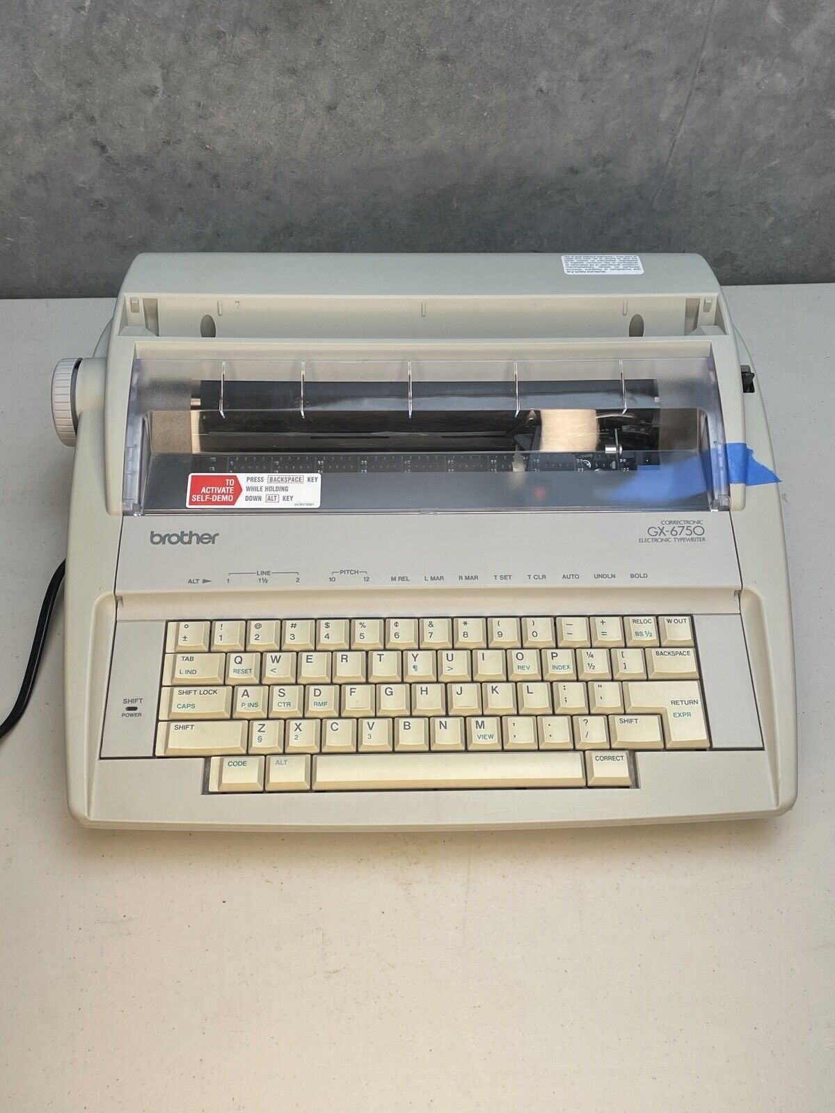 Vintage Brother Correctronic GX-6750 Electronic Typewriter Tested & Working