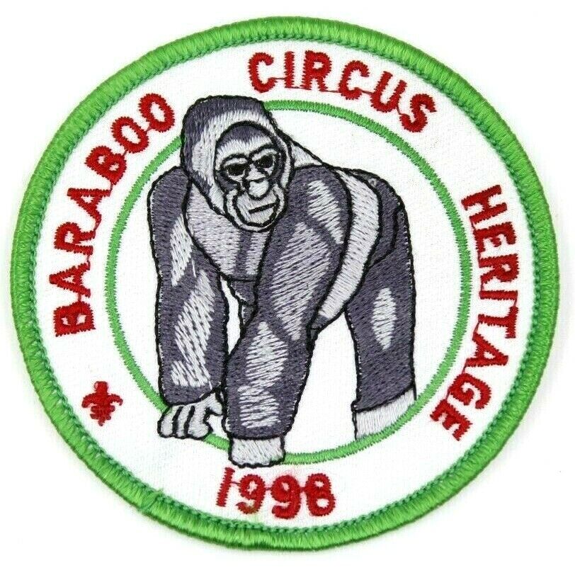 1998 Baraboo Circus Heritage Days Four Lakes Council Pocket Patch BSA Gorilla WI