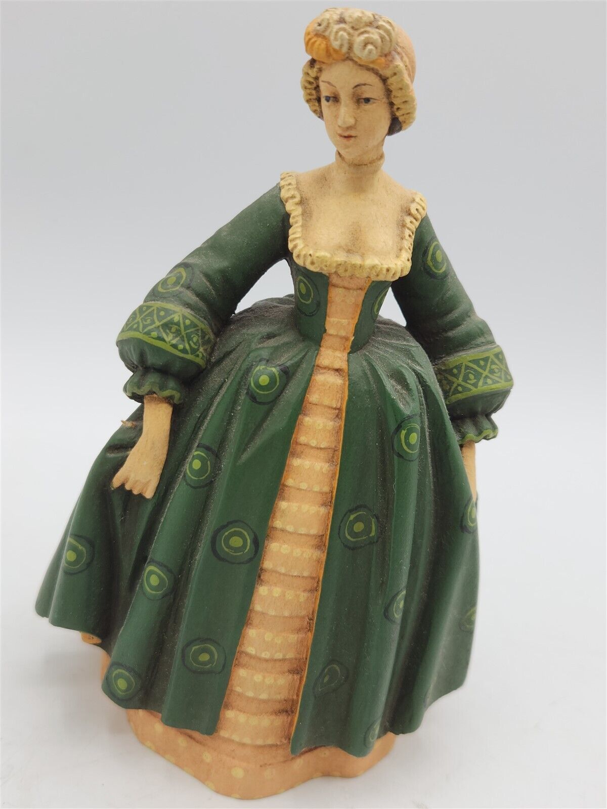 Rare Collectible ANRI Victorian Woman in Green Dress - 1950\'s