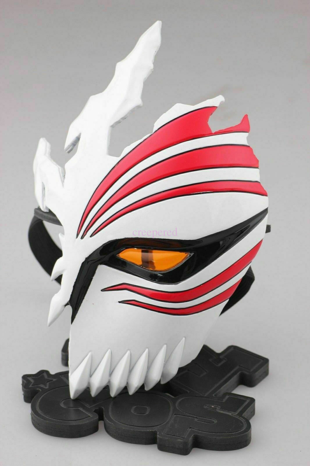 Anime Bleach Mask Ichigo Tensa Bankai Kurosaki FRP Half Face Mask Halloween Prop
