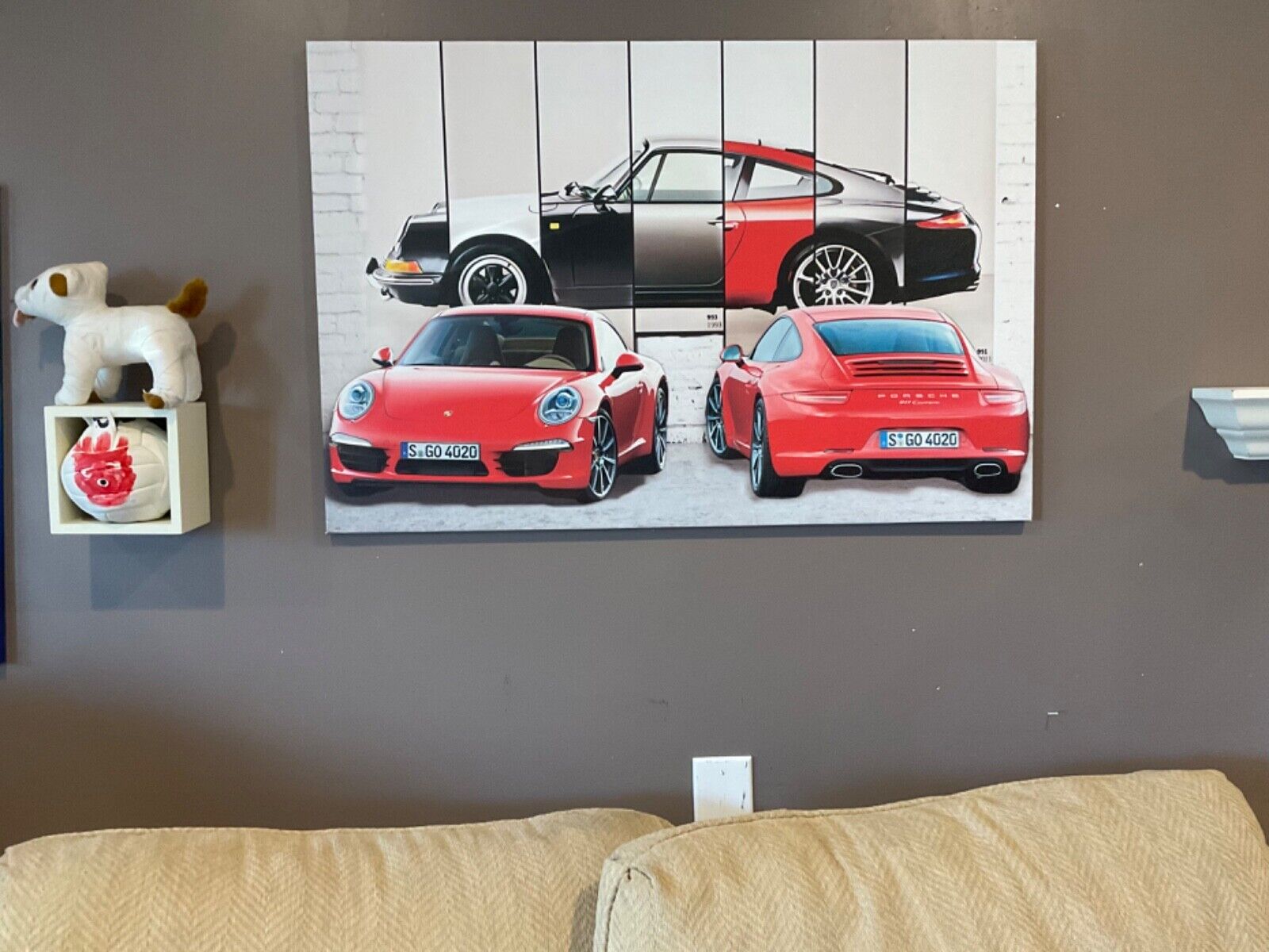 SALE 36x24 PORSCHE 911 framed CANVAS PRINT wall ART poster 944 Carrera car 718