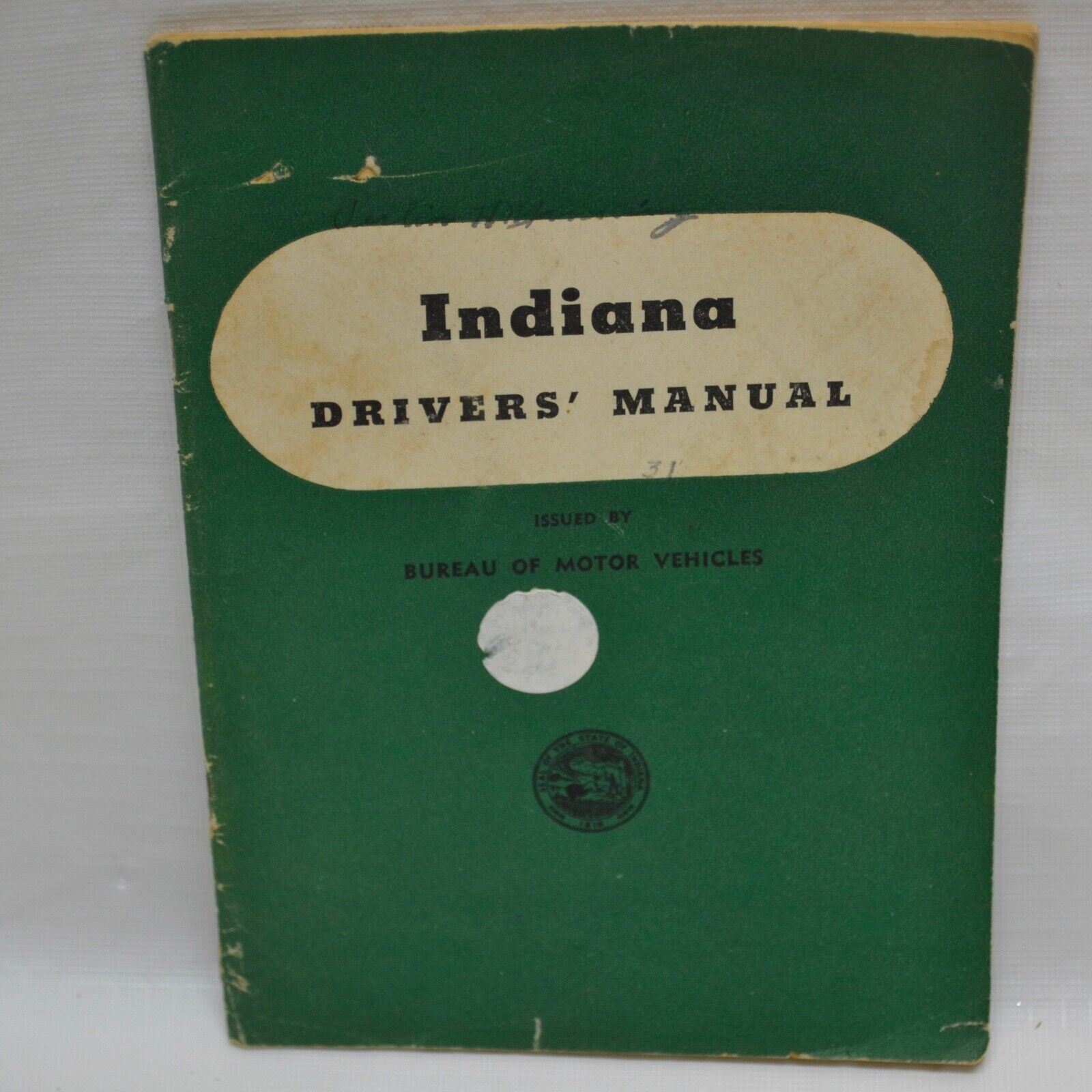 1945 Vintage Indiana Driver's License Manual Booklet Hand Turn and Stop Signals