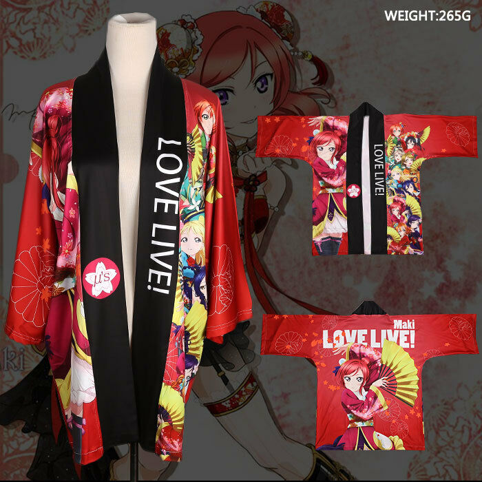 LoveLive Maki Nishikino Unisex Outerwear Yukata Anime Kimono Haori Casual Coat