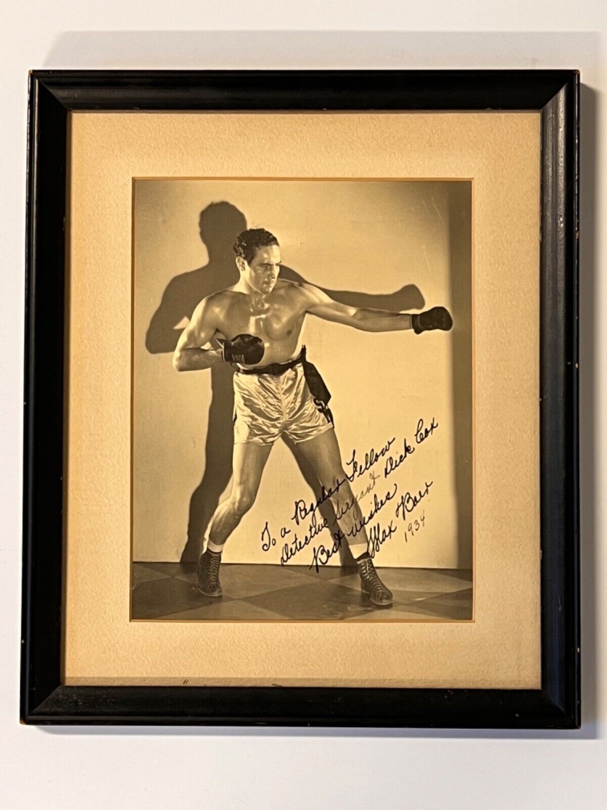 Original Photograph of Heavyweight Boxing Champion; Max Baer; Signed; Framed
