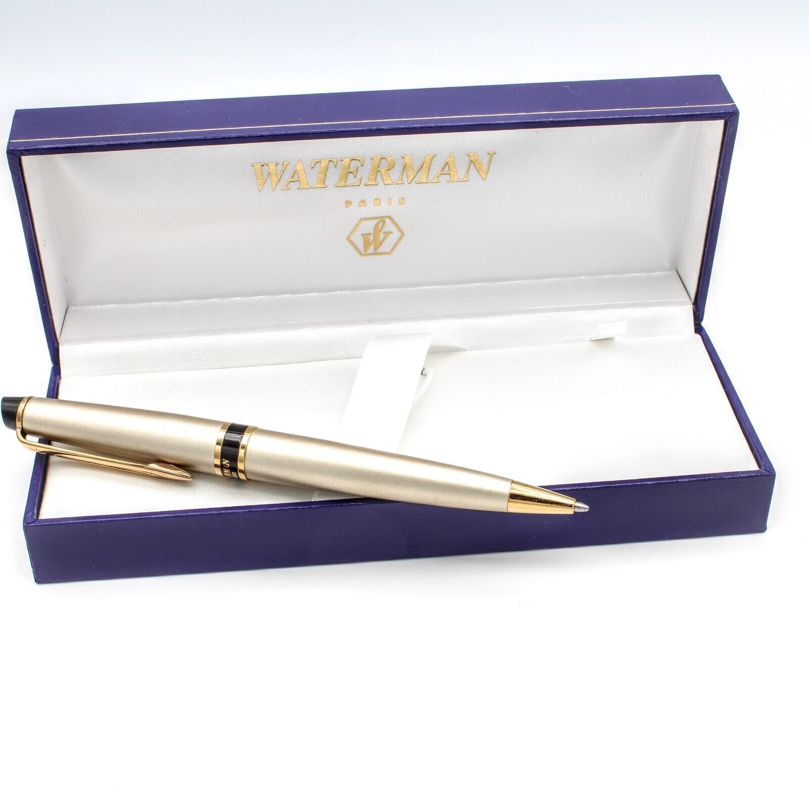 Waterman Expert  II Ballpoint Pen  Champagne & Gold In Box Made In France Mint *