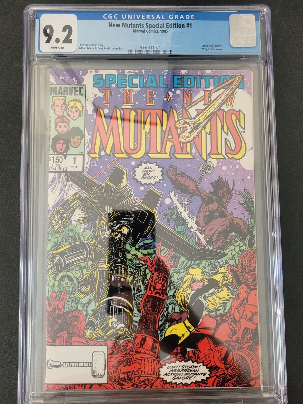 THE NEW MUTANTS SPECIAL EDITION #1 CGC 9.2 GRADED 1985 AMAZING ART ADAMS COVER