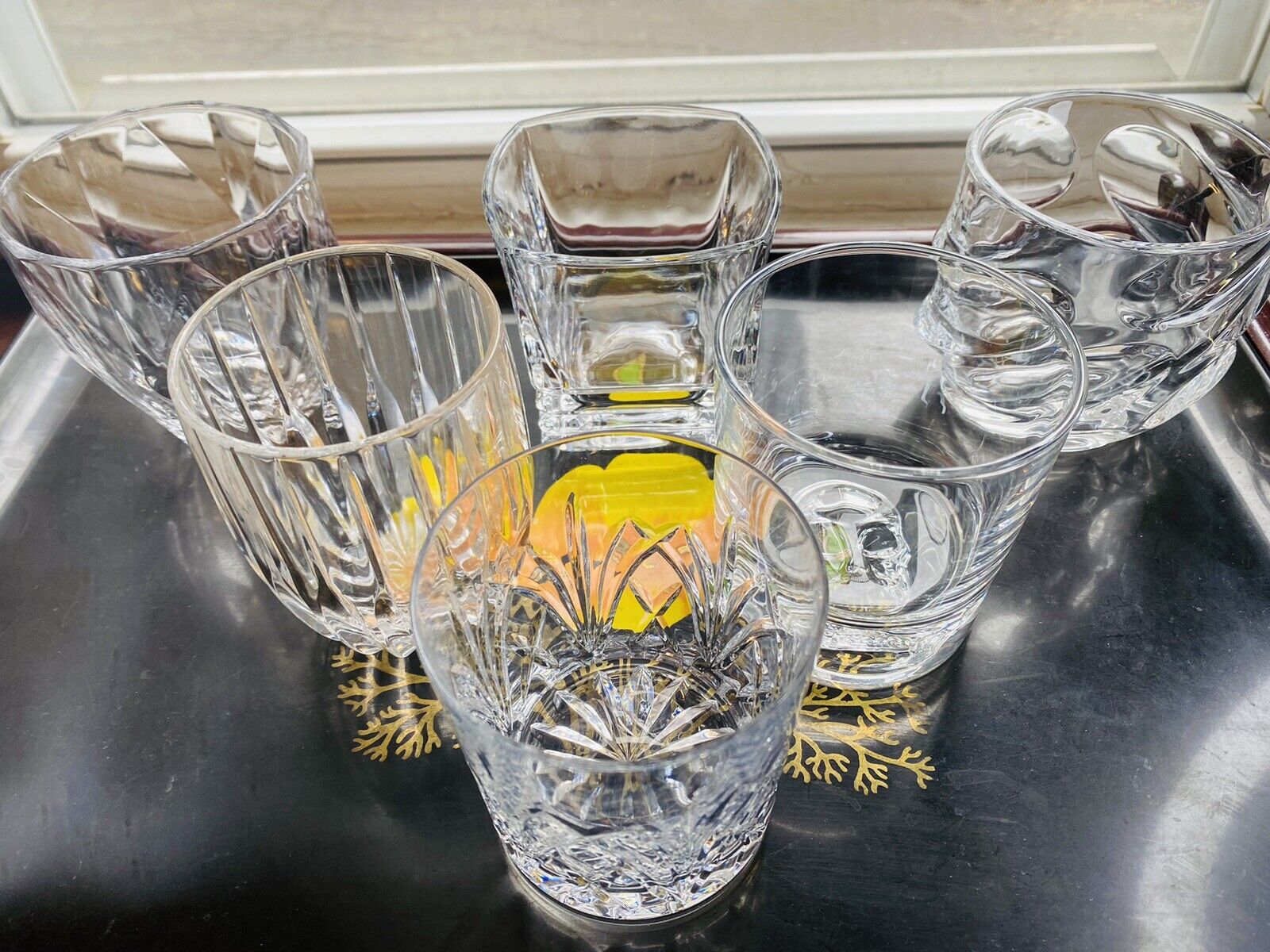 Waterford Whiskey Glass Curated Godinger Mikasa Barware Crystal Set-6
