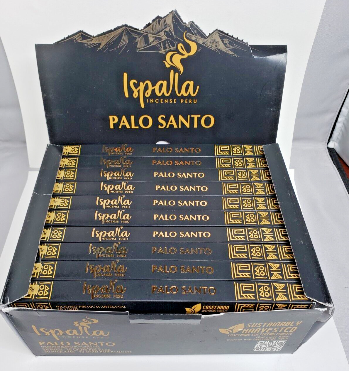 New Case of 50 Packs Ispalla Palo Santo Sticks 500 Total Cleansing Peru Incense