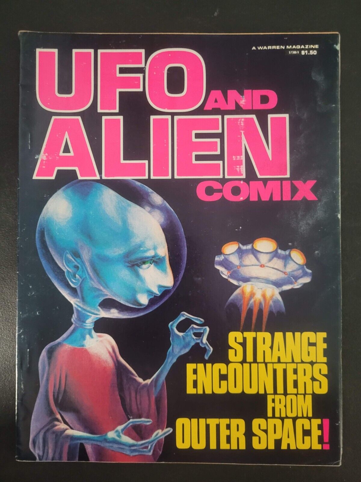 UFO AND ALIEN COMIX MAGAZINE #1 1977 WARREN PUBLISHING BW PREMIERE CLASSIC