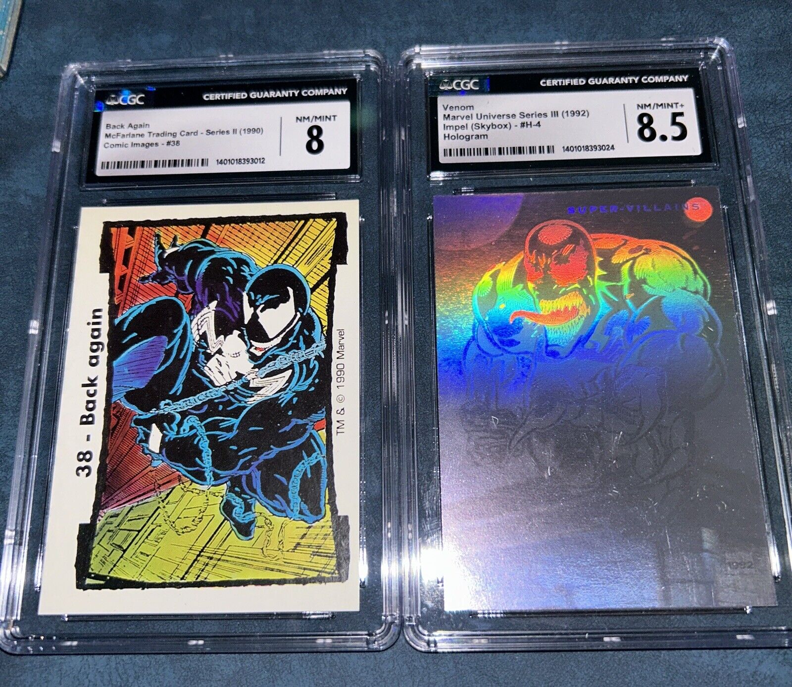 Marvel Universe Venom Hologram & Comic Images CGC Graded Marvel Trading Cards