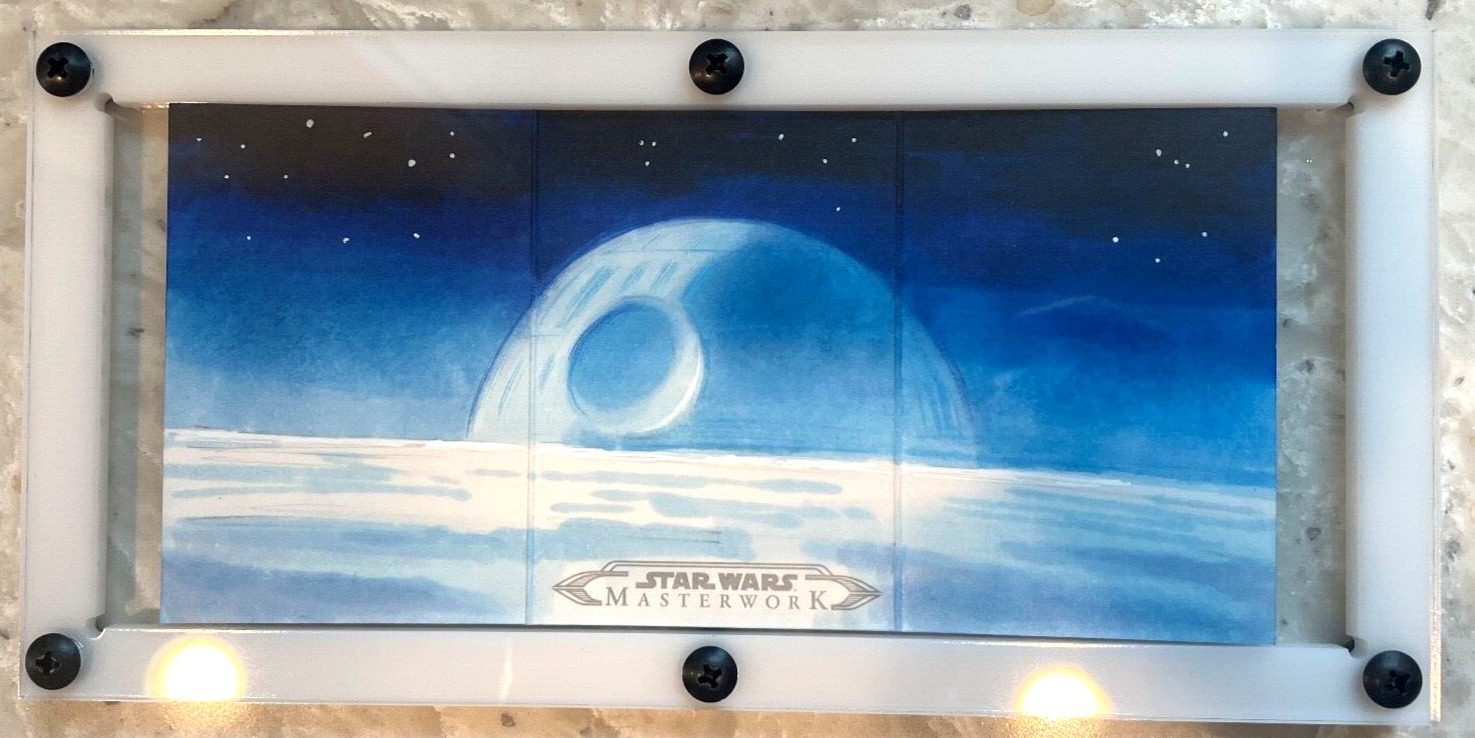 2021 Topps Star Wars Masterwork Triptych Sketch Card 1/1 Death Star Tim Shinn
