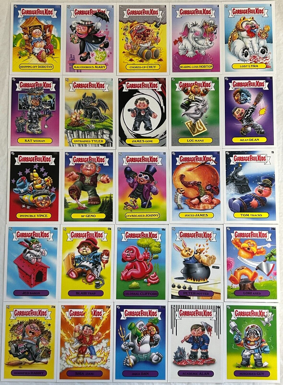 2022 Garbage Pail Kids Bookworms Gross Adaptations COMPLETE 25-Card Set GPK