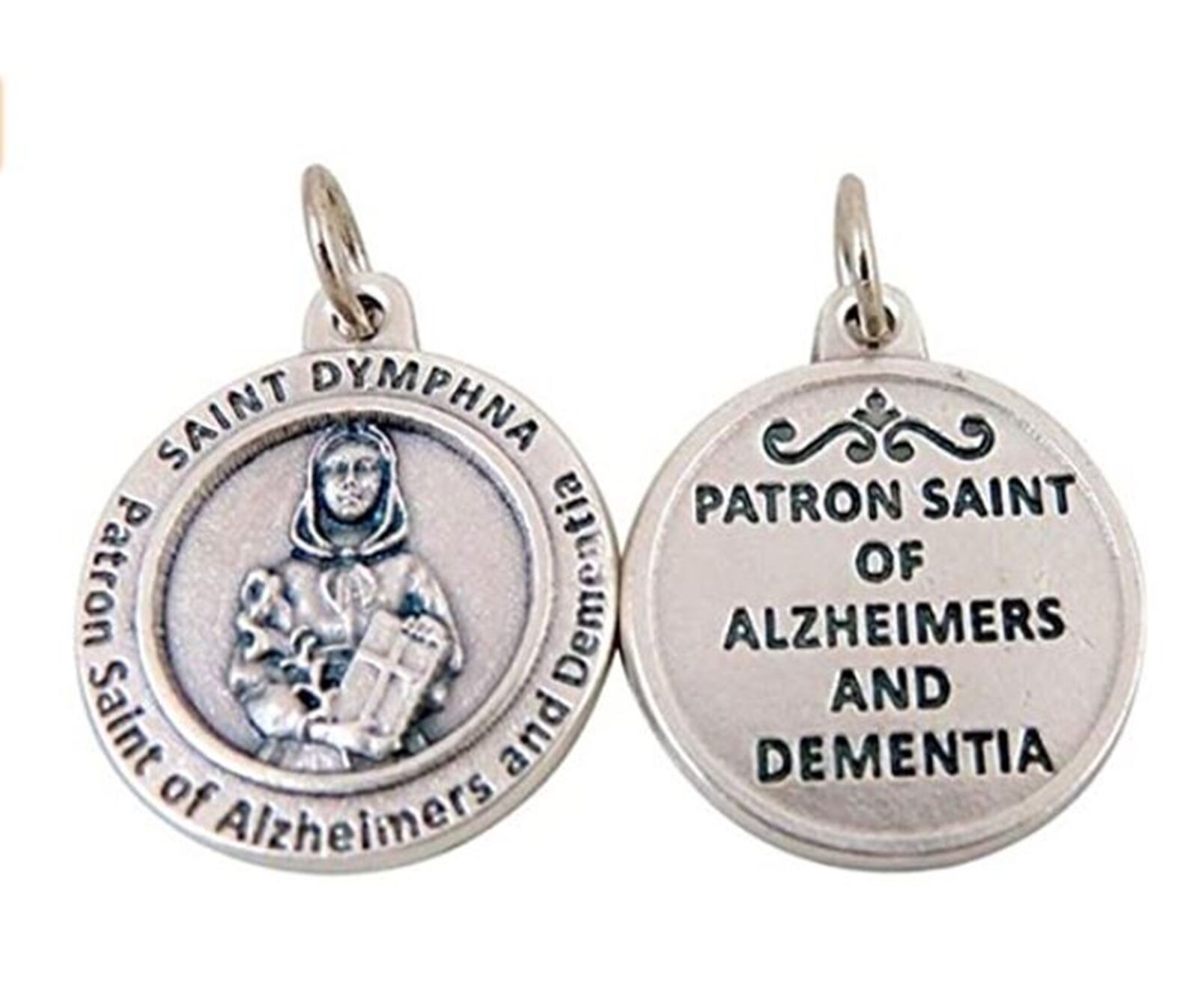 Catholic St. Dymphna Patron Of Alzheimers Dementia Pendant Charm 3/4 Inch