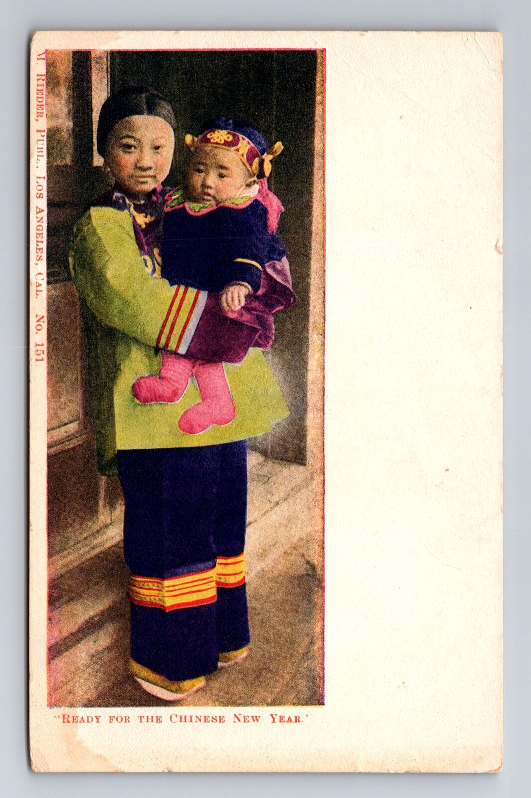 CA-California, Mother & Baby Ready For Chinese New Year, Vintage Postcard