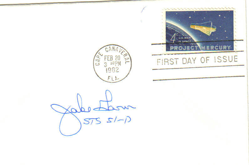ASTRONAUT JAKE GARN PERSONALLY AUTOGRAPHED COVER