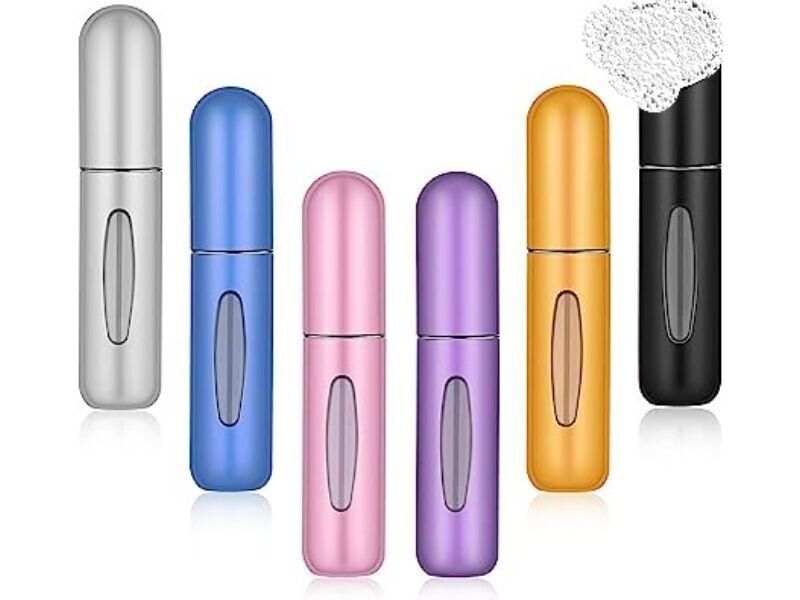Perfume Travel Refillable Mini Spray Bottles Atomizer 6 Pack 5ml