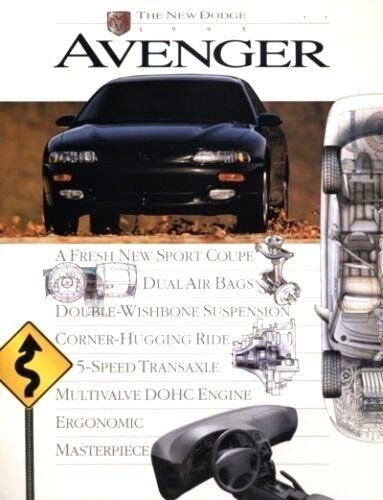 1995 Dodge Avenger 24-page BIG Size Original Car Dealer Sales Brochure Catalog