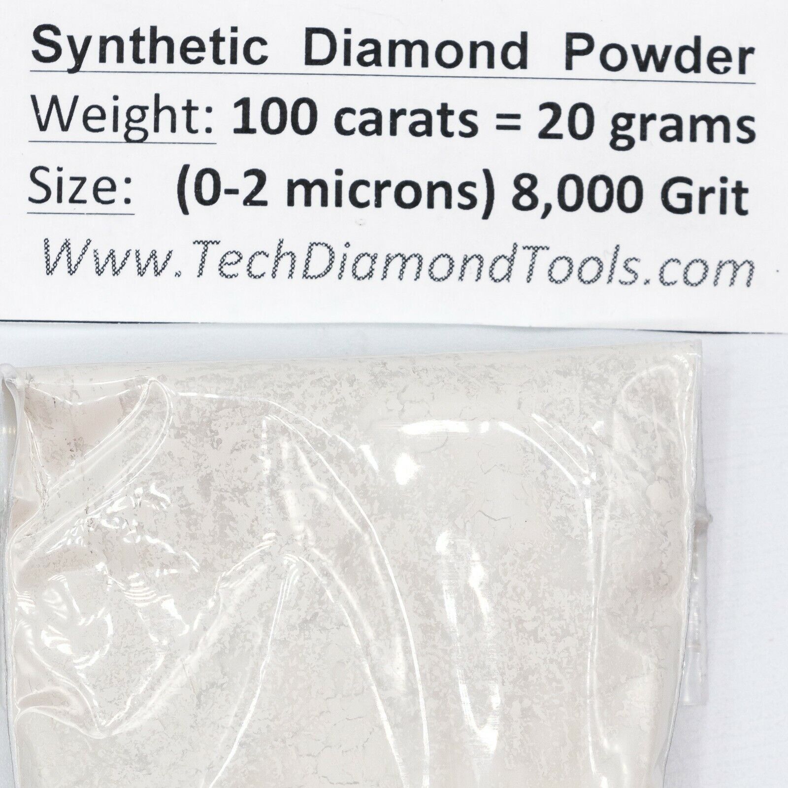 Lapping Diamond Micron Powder 8.000 Grit Mesh (1-2micron), Weight 100 cts = 20 g