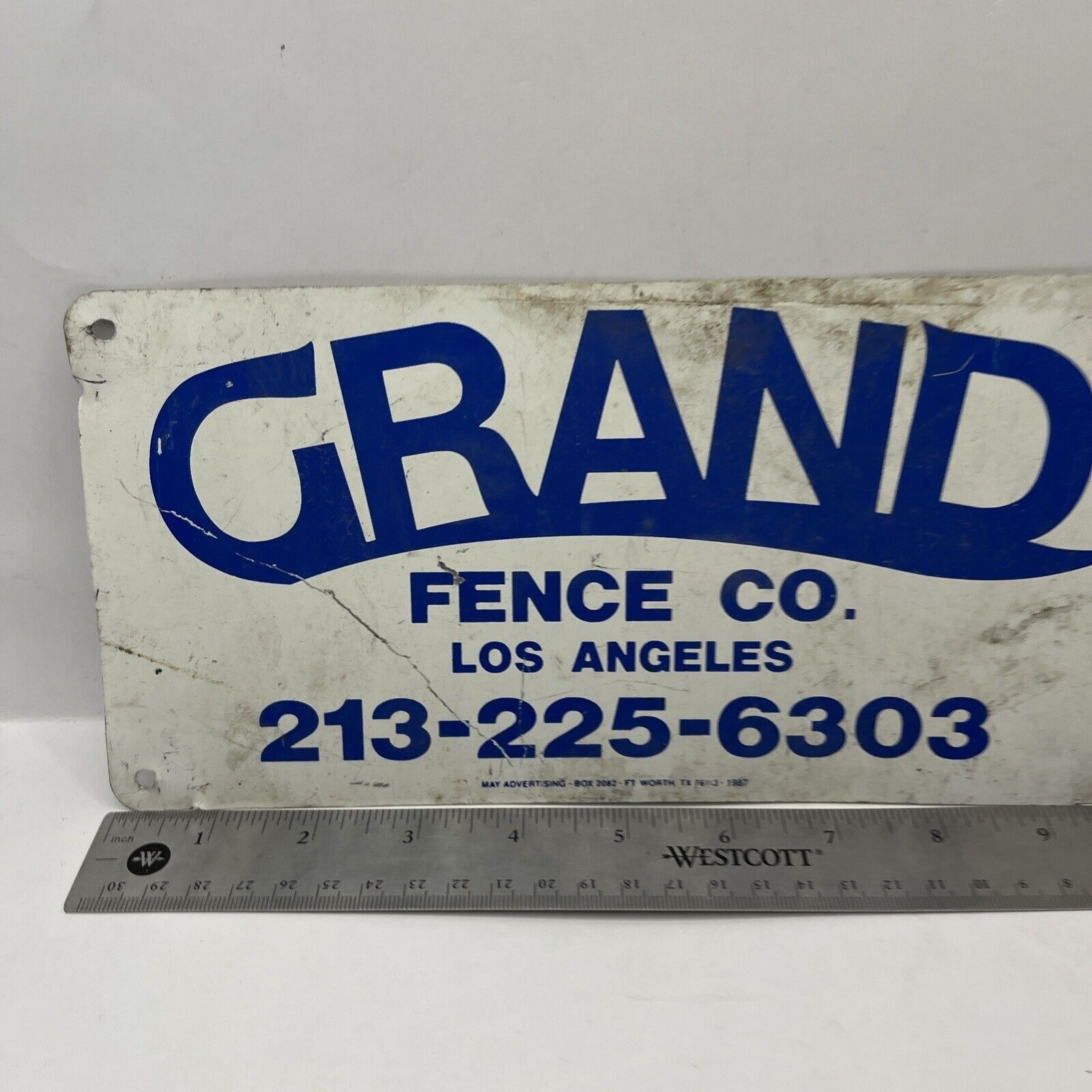 🪧👍Signs Advertising Fence METAL Vintage Man Cave GRAND FENCE CO INC