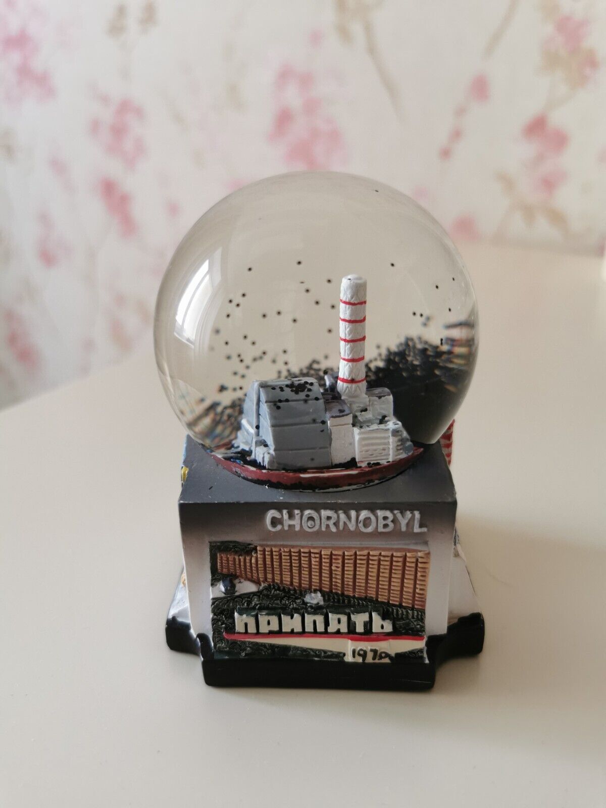 Chernobyl souvenir snow globe Pripyat disaster nuclear power plant USSR 1986