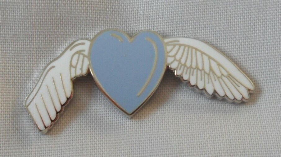 NEW Stomach Cancer Awareness Remembrance Angel enamel badge / brooch.Charity.