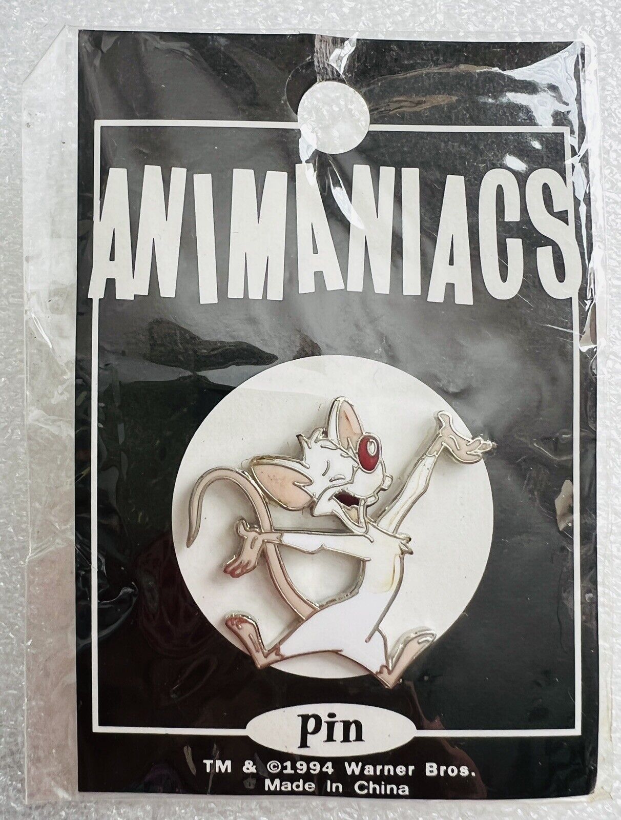 Animaniacs Pinky And The Brain Enamel Pin 1994 Warner Bros Original Package