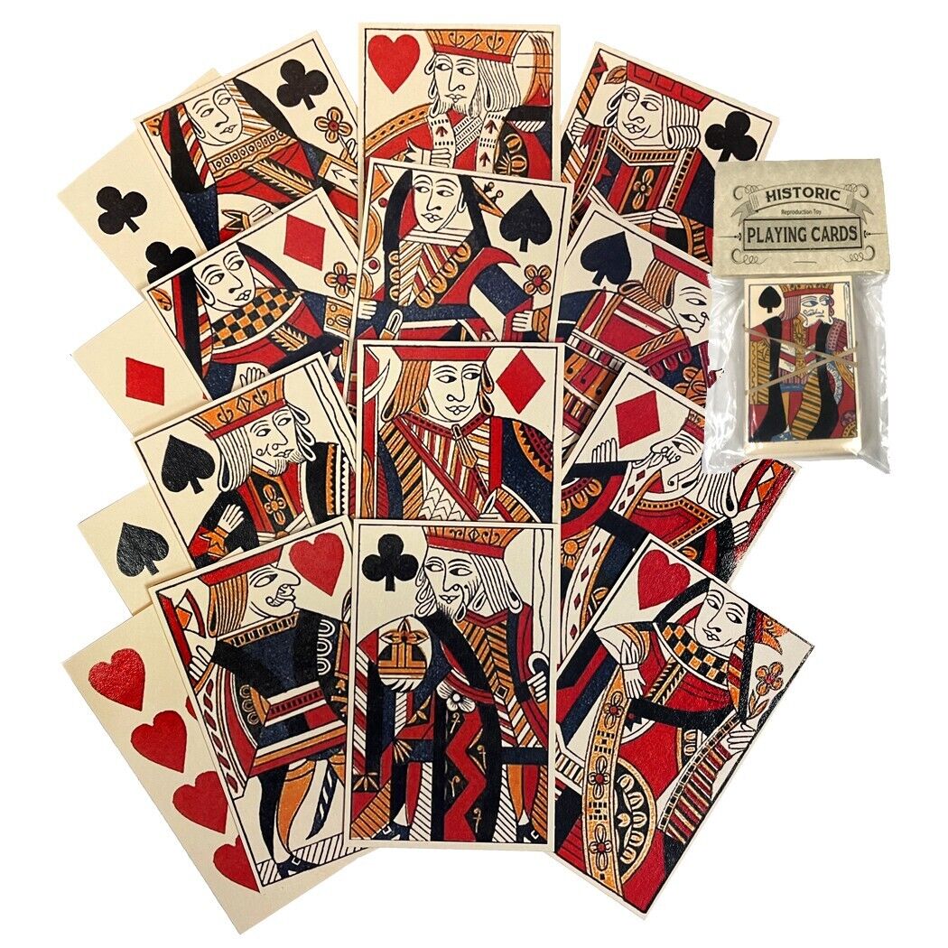 Antique Vintage Style Colonial Deck of Playing Cards 18th 19th Century Style