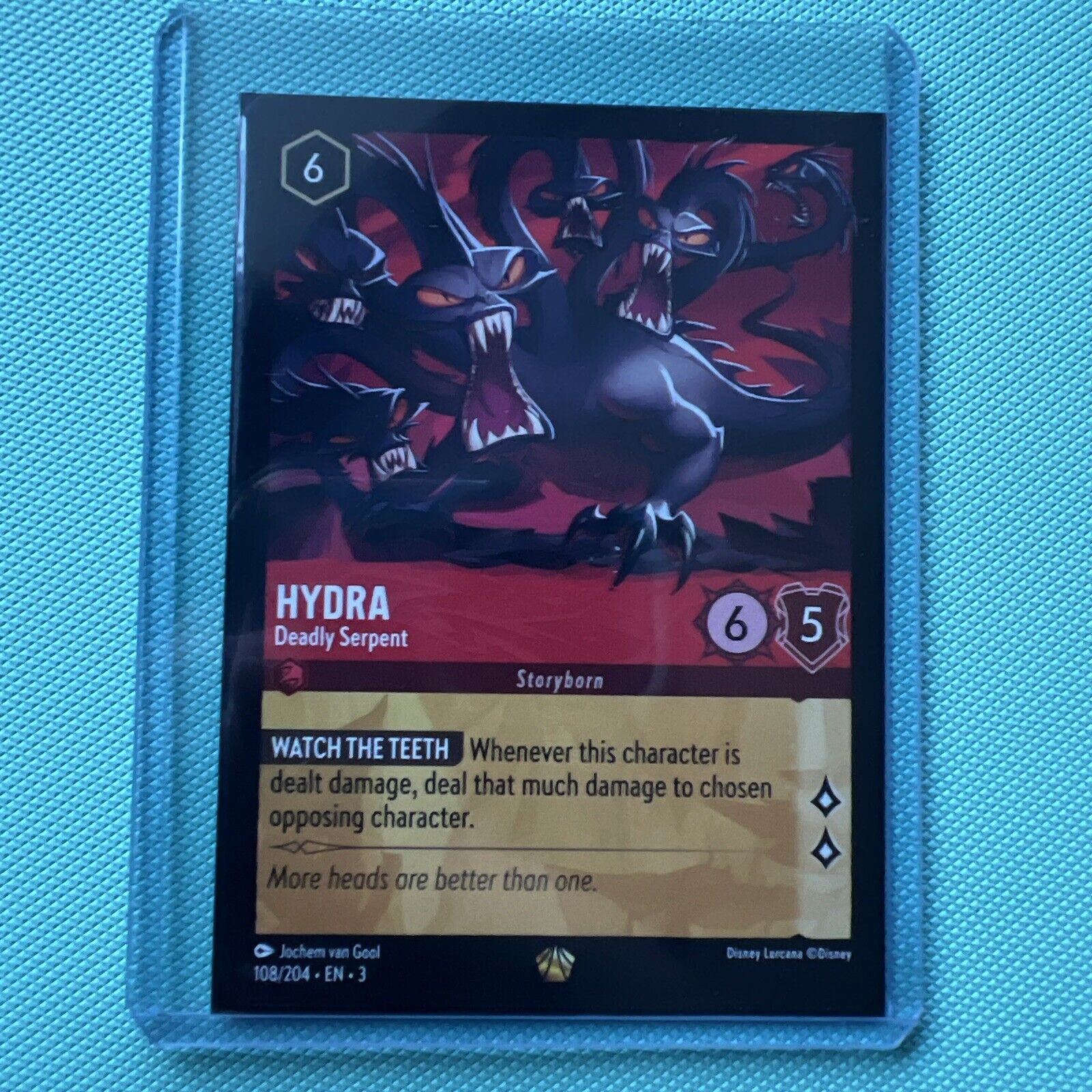 Hydra Deadly Serpent - 108/204 - Legendary - Into The Inklands Lorcana NON FOIL