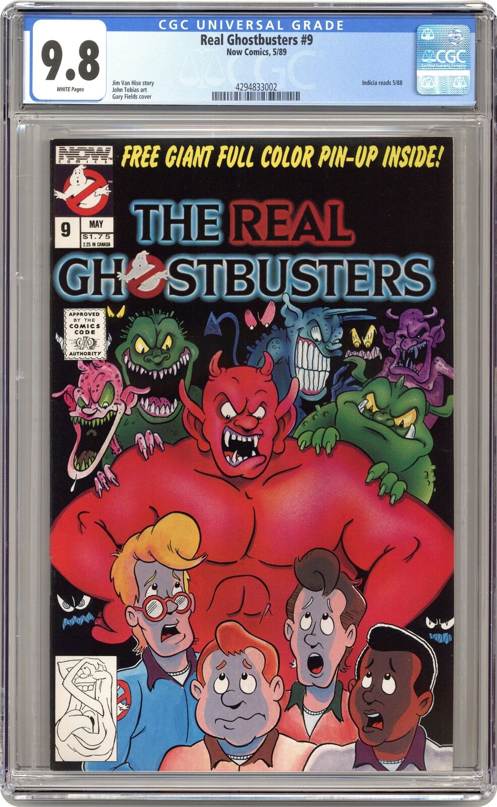 Real Ghostbusters #9 CGC 9.8 1989 4294833002